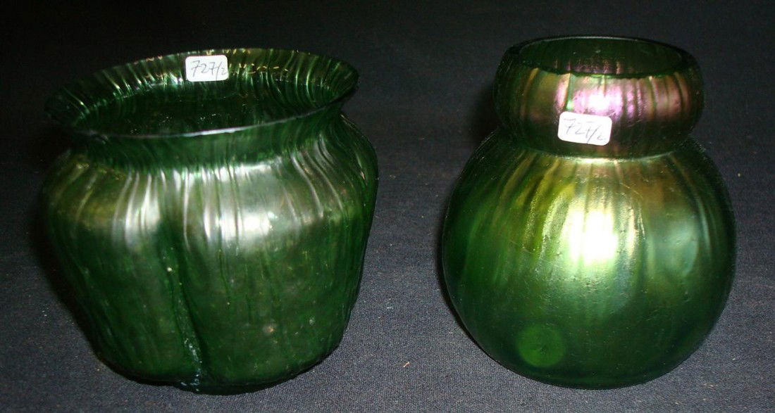 TWO(2) LOETZ PIECES: Including a vase and bowl; 3.25in., 3.5 H.
