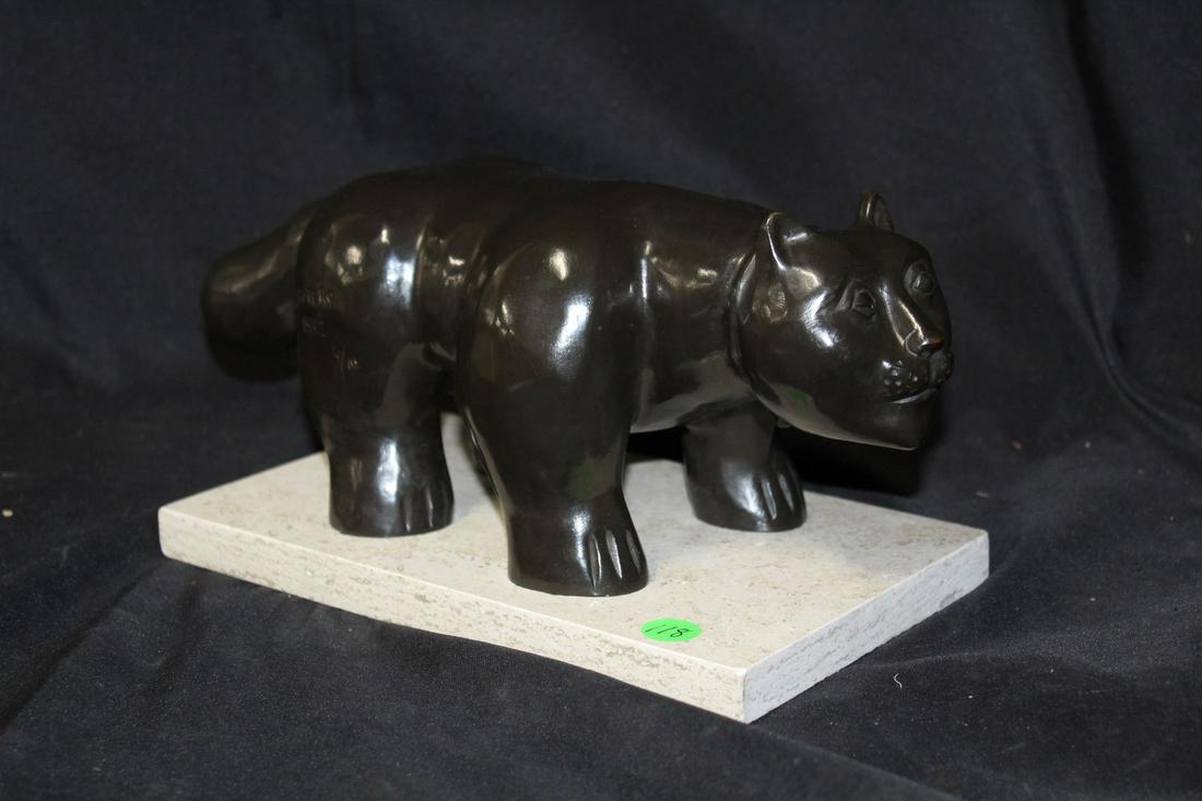 F. Botero Bronze. "El Gato" Signed (1 of 2)
