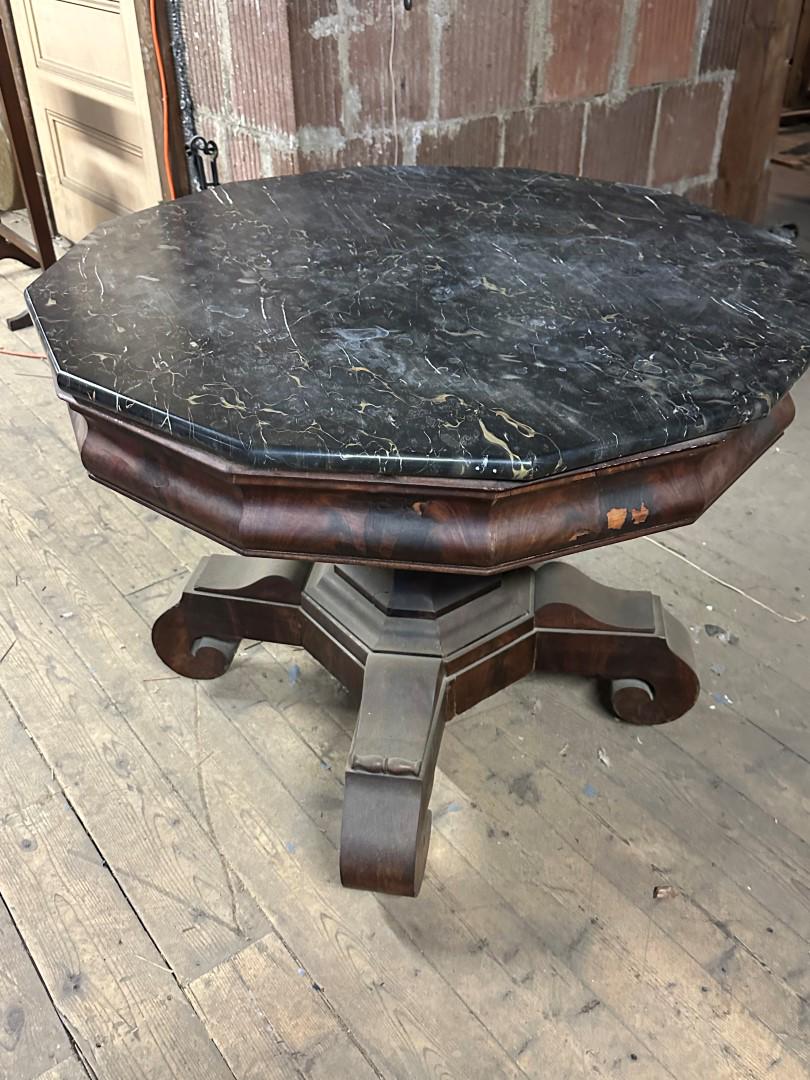 Victorian Marble Top Mahogany Parlor Table Oct 15, 2022 MidHudson
