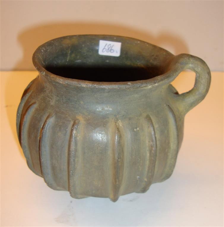 HAN DYNASTY POTTERY VESSEL: 4'H