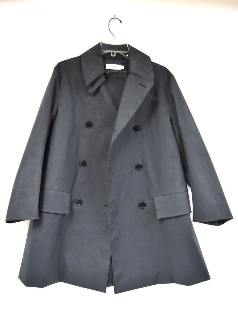 Calvin Klein Raincoat: Black raincoat; Size 2