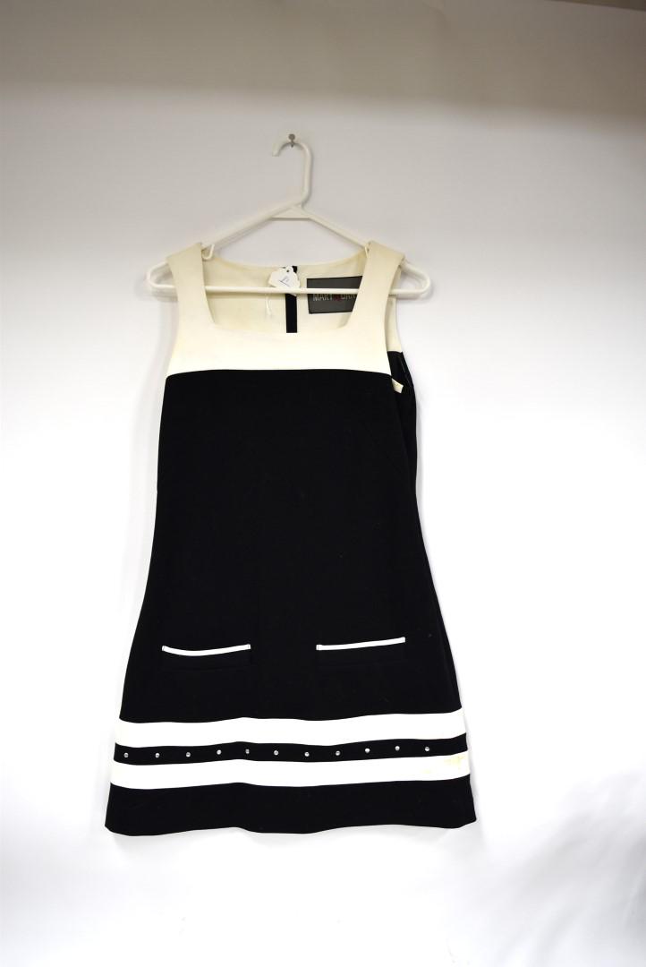 Mary Quant Sleeveless Dress: No size tag but small. Not sure of materialbut may be a high quality jersey