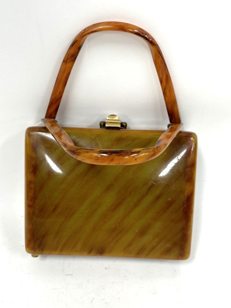 Lewsid Jewel NYC Lucite Purse: Lewsid Jewel by Llewellyn Handbags Lucite purse with double lucite handle.