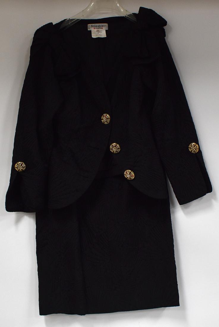 Vintage Yves Saint Lauren Outfit: Skirt and Jacket Combo. Made in France. Rive Gauche. Size skirt 40 80/20 Cotton to Acrylic. Jacket Size 40