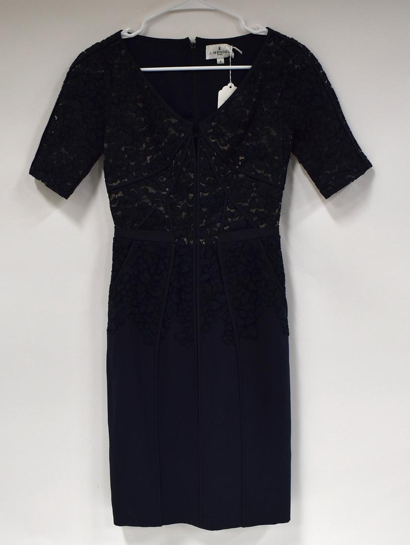 J Mendel Paris Lace Top Evening Dress: With label. Size 0