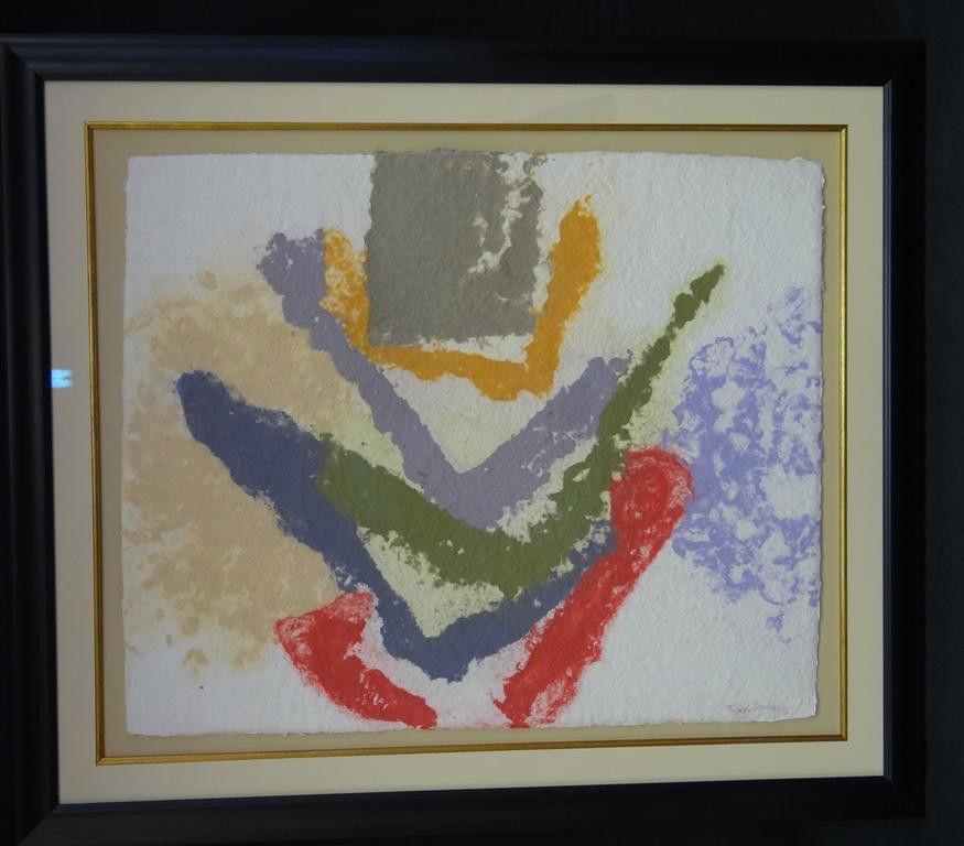 FRIEDEL DZUBAS; ABSTRACT PAINTING SIGNED: abstract on handmade paper, Untitled(EXP-FD-04-15-81) signed l.r. and dated 1981; 24.5in. X 39.75in.