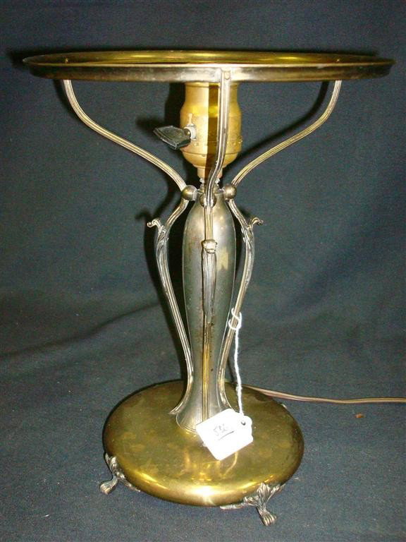 SIGNED PAIRPOINT LAMP BASE: To accommodate an 8" D. shade. 11"H