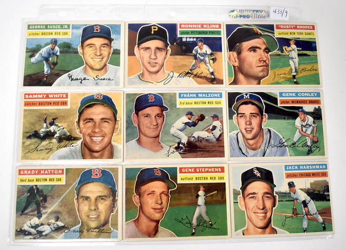 1956 Topps Baseball Cards inc. Rhodes (9) Dec 17, 2022 MidHudson