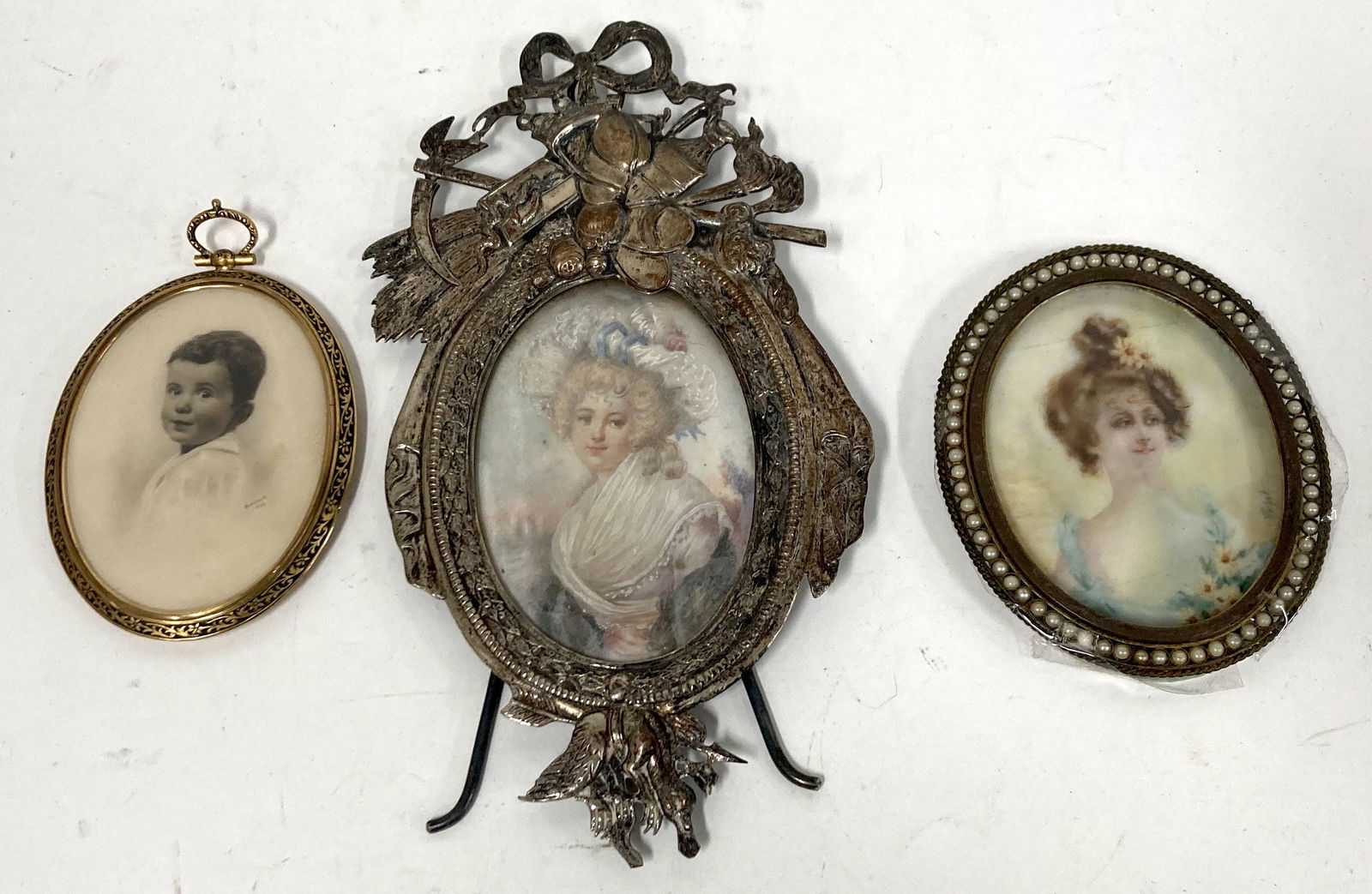 Hand Painted Antique Miniature Portraits (1 of 5)