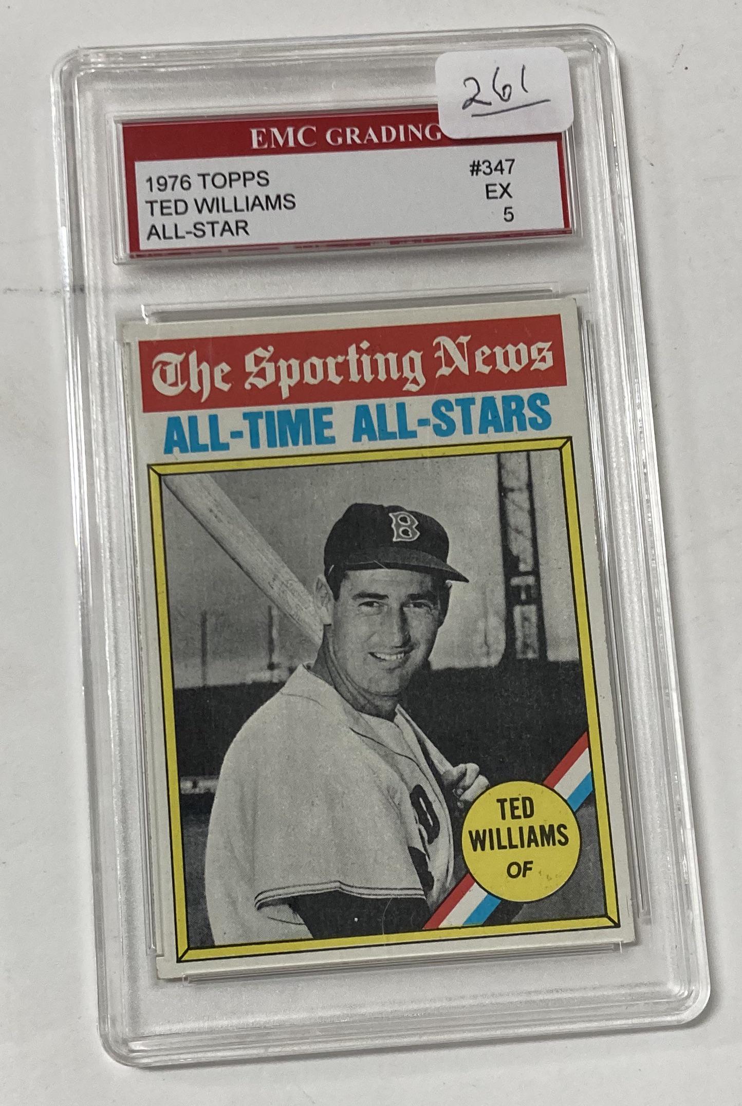 1976 Topps Ted Williams All Star Card Graded. (1 of 2)