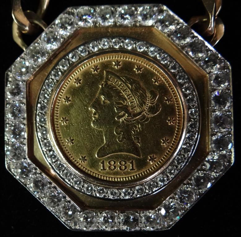 10 dollar online gold coin necklace