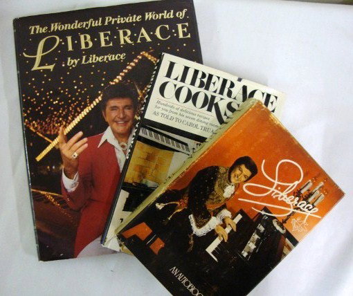 THREE LIBERACE BOOKS: Liberace - An Autobiography, Putnam, 1973; Liberace Cooks! - As Told To Carol Traux, Doubleday, 1970; and The Wonderful Private World of Liberace by Liberace, Harper & Row, 1986. First Edition.