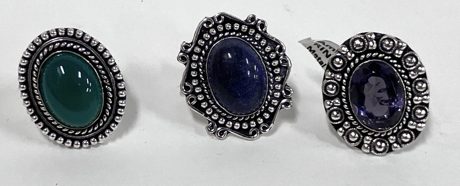 German Silver & Gemstone Rings (3) (1 of 2)