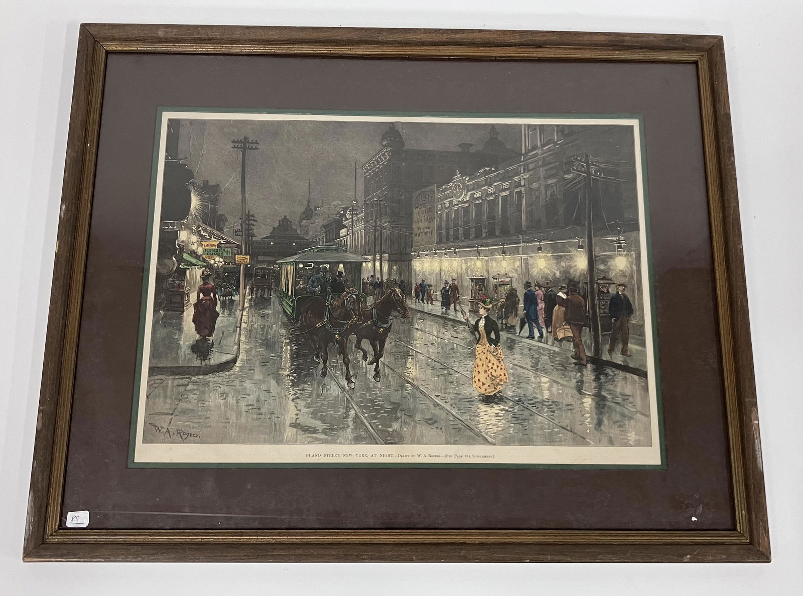 Grand St. New York at Night Litho (1 of 3)