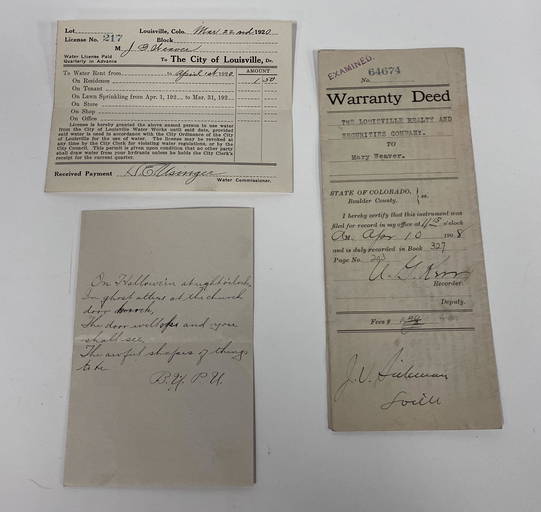 1908 Warranty Deed Boulder Co. Colorado & Other (3)