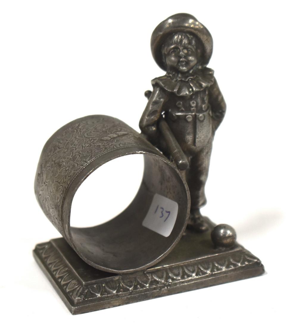 Kate Greenaway Boy Figural Napkin Ring (1 of 2)