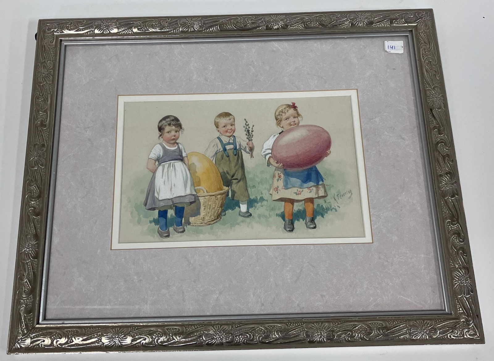 K. Fiertag Watercolor, Signed (1 of 2)