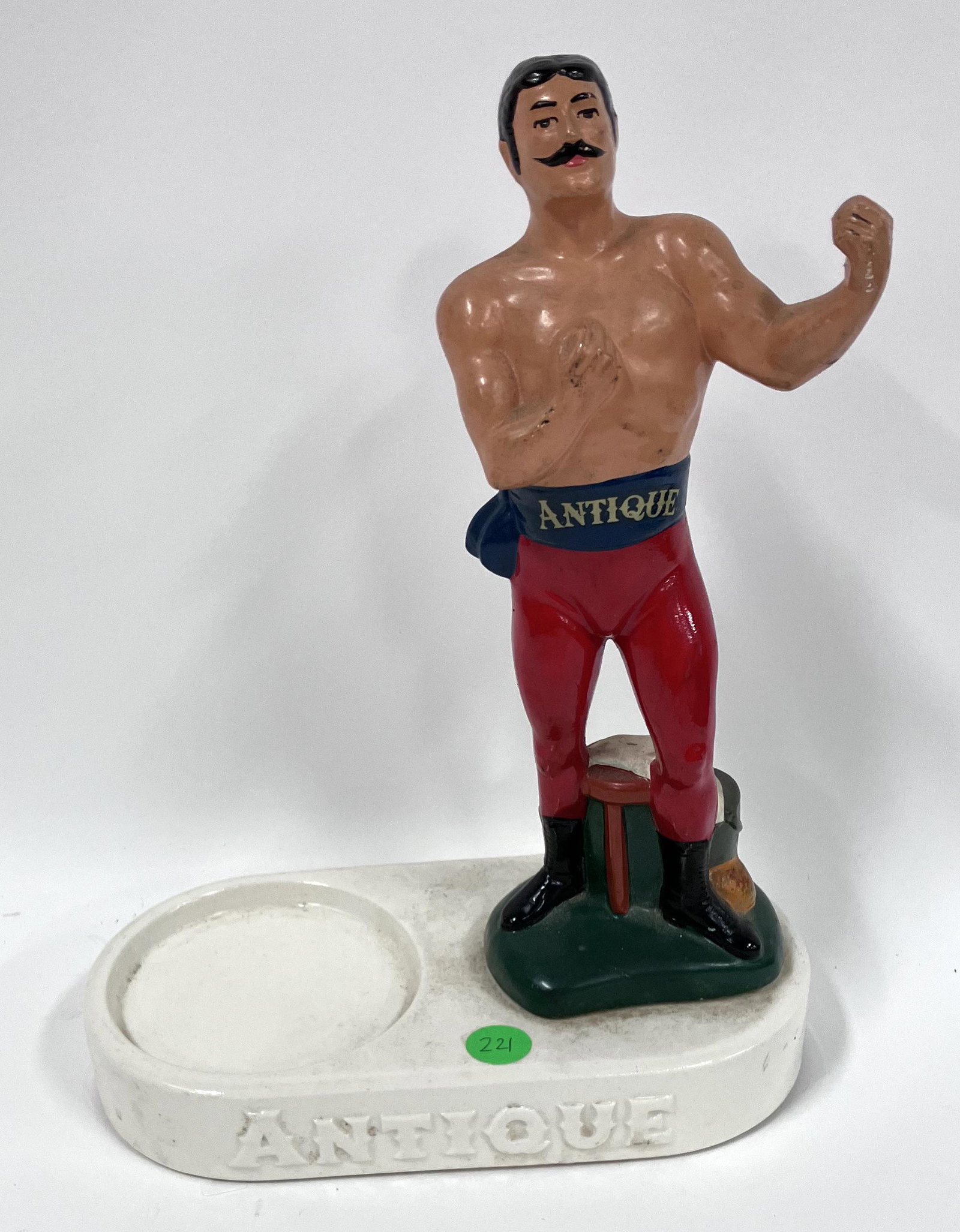 Antique Distiller's Figure: Frankfort Distillers Company. 11.5"H x 8"W.