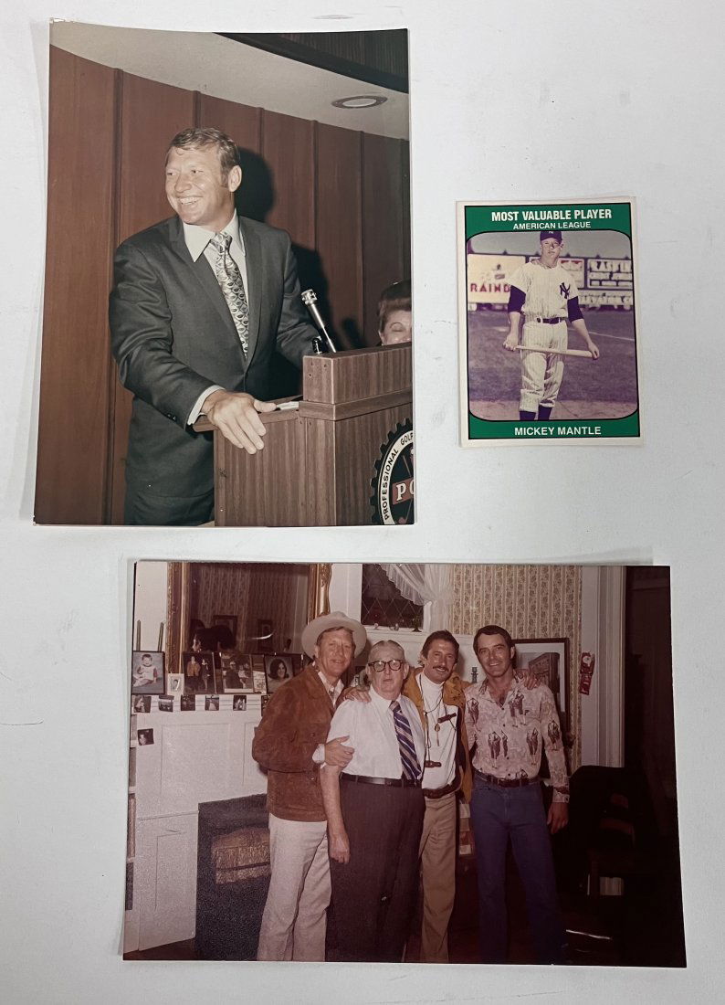 Collector's Lot Mickey Mantle Card and Photos (1 of 1)
