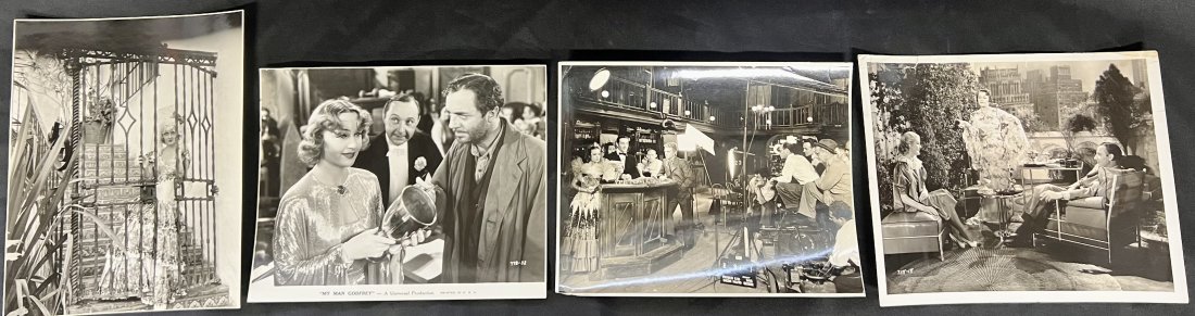 Vintage Movie Photos (4): 1935 Anita Louise in lady tubbs; Clifton Kling photo of James Cagney in Frisco Kid with publicity snipe, Welbourne Photo of Bette Davis, My man Godfrey with a back stamp for Andrewski collection, all 