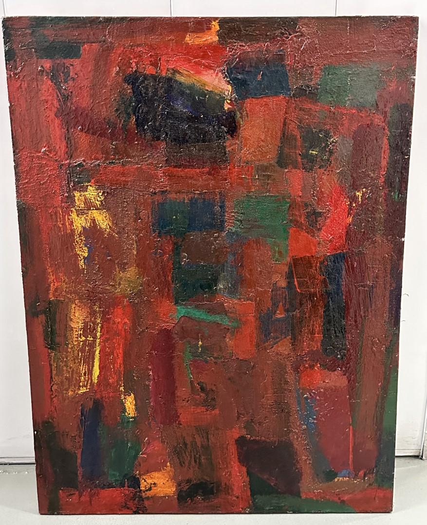 Edward Dugmore(attrib.to); 20thC. Modernist Oil Abstract Composition (1 of 6)