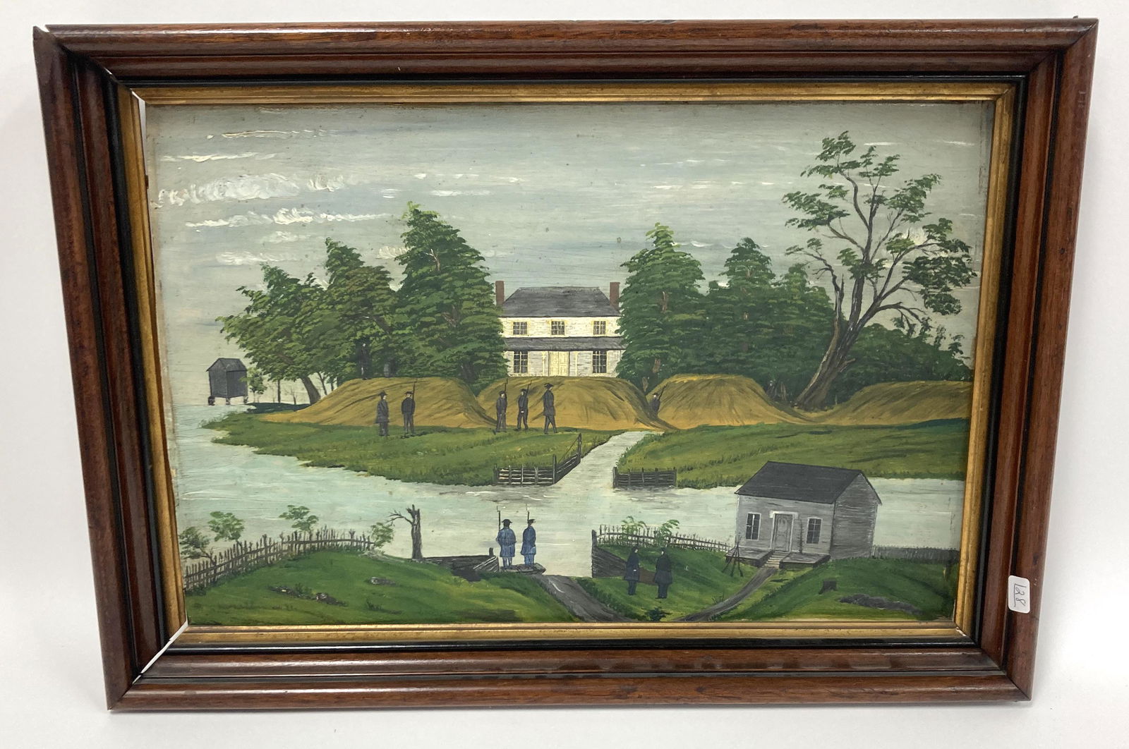 Civil War Era Soldiers Folk Art Painting (1 of 7)