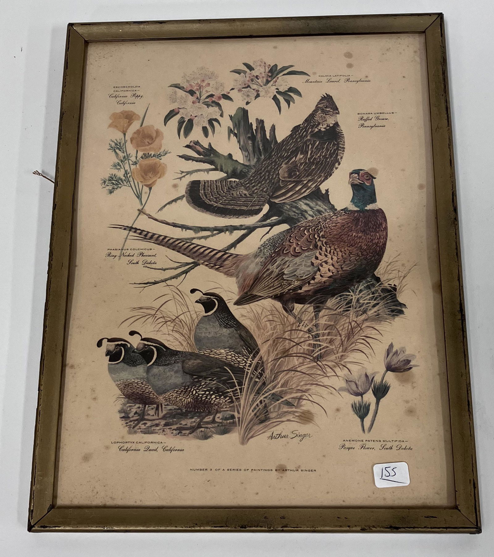 Arthur Singer Bird and Flora Lithograph (1 of 2)
