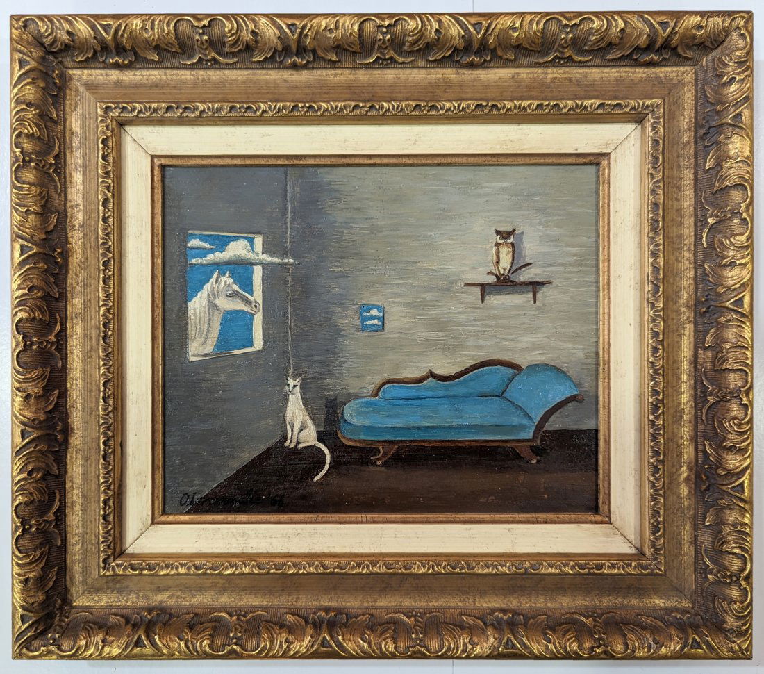 Gertrude Abercrombie. Oil on Masonite. Signed. (1 of 3)