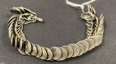 Unusual Brass Vintage Dragon Bracelet