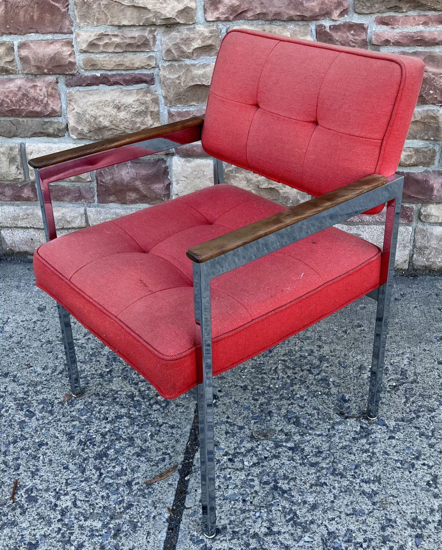 Mid-Century Modern Chrome Chair -Shaw Walker (1 of 5)