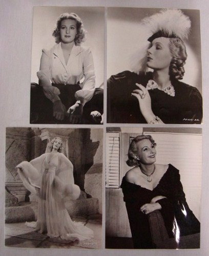 MOVIE STILLS - BINNIE BARNES (36): Movie stills and portraits to include a 5 x 8 seated portrait by Hurrell (cut); portrait by Eugene Robert Richee; full length glamour photo by Edw. Henderson; 3/4 length portrait by Talbot-Giles; 2 do