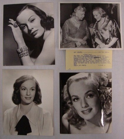MOVIE STILLS - FAYE EMERSON (25): Candid with Eleanor Roosevelt, portraits, movie scenes - with photographer's stamps for Welbourne, Eugene Robert Richee, Bert Six, & Mac Julian, along with movie scenes from: Murder in the Big House; 