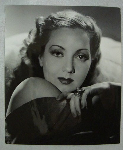 ANN SOTHERN PORTRAIT-HURRELL: Hurrell portrait with a back stamp for the photographer and Warner Bros. Cropped