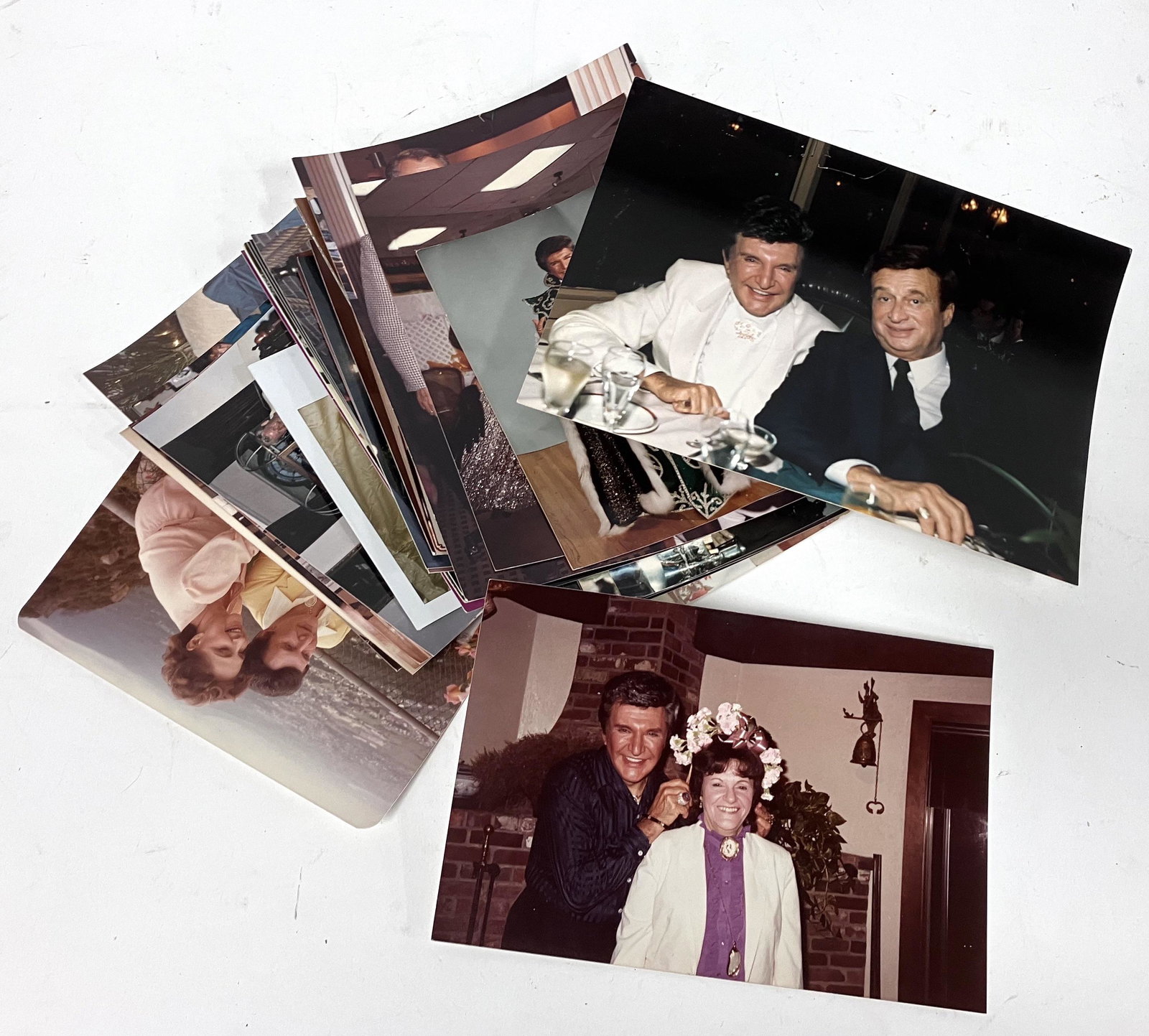 Personal Photographs from The Liberace Estate (44): Directly from the Liberace Estate. All candids. Many marked at the back as to what they are and with dates. Mostly 1980's. Mostly Holidays. People are identified.; ne of the ship Mercedes crashed at P