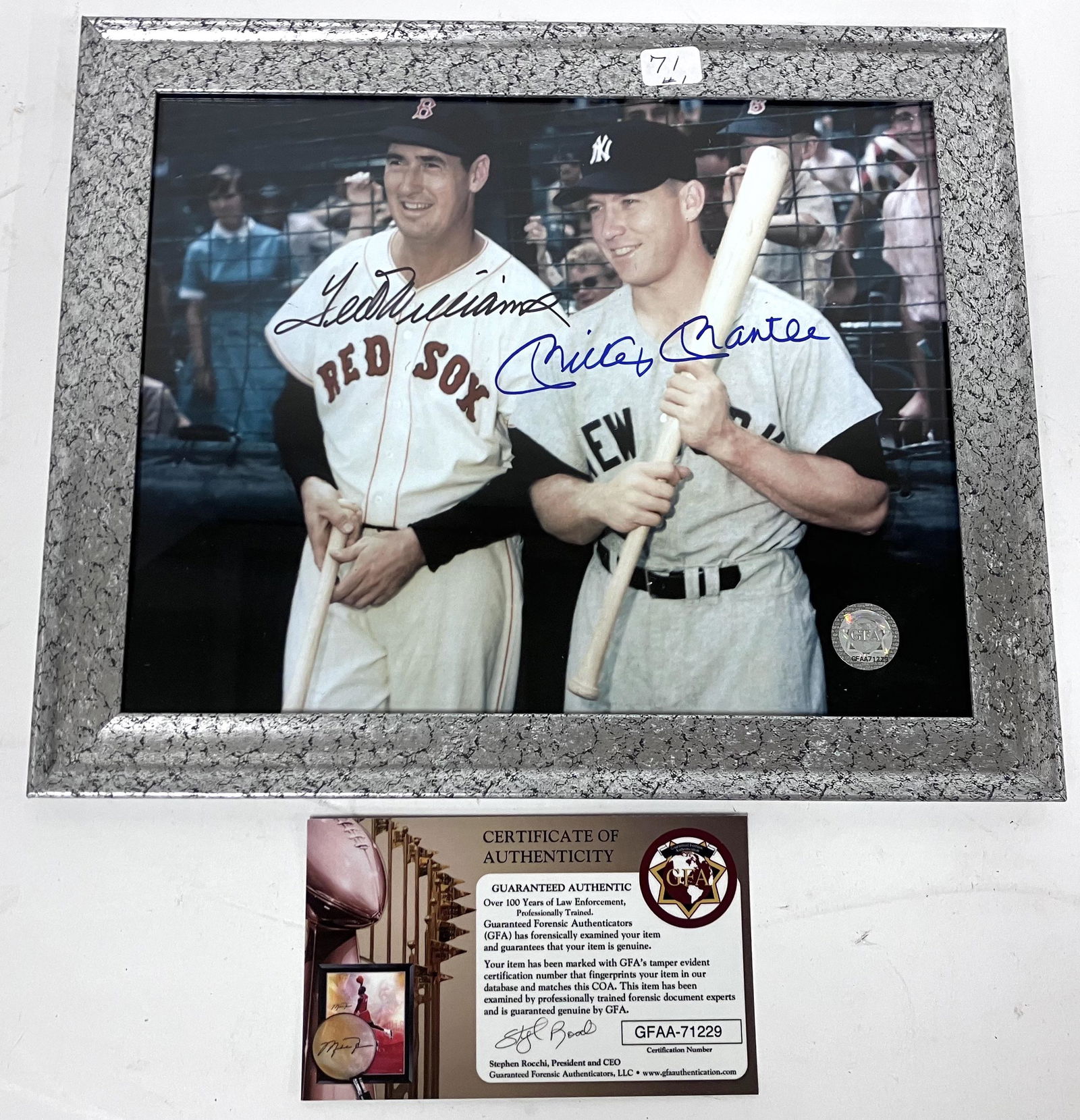 Ted Williams Mickey Mantle Photo Sgd. (1 of 2)