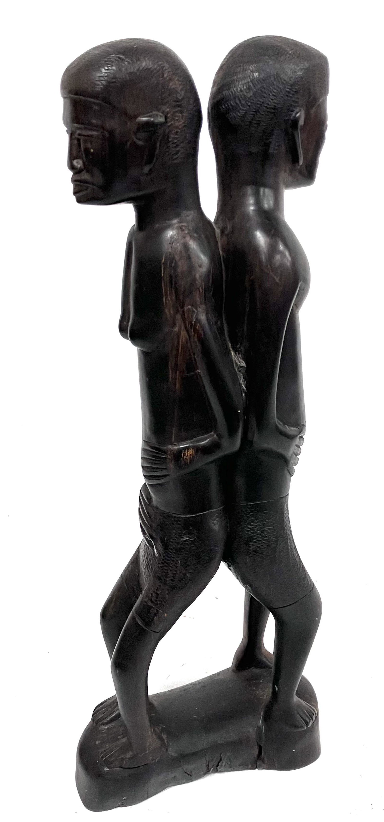 African Double Carved Figure (1 of 3)