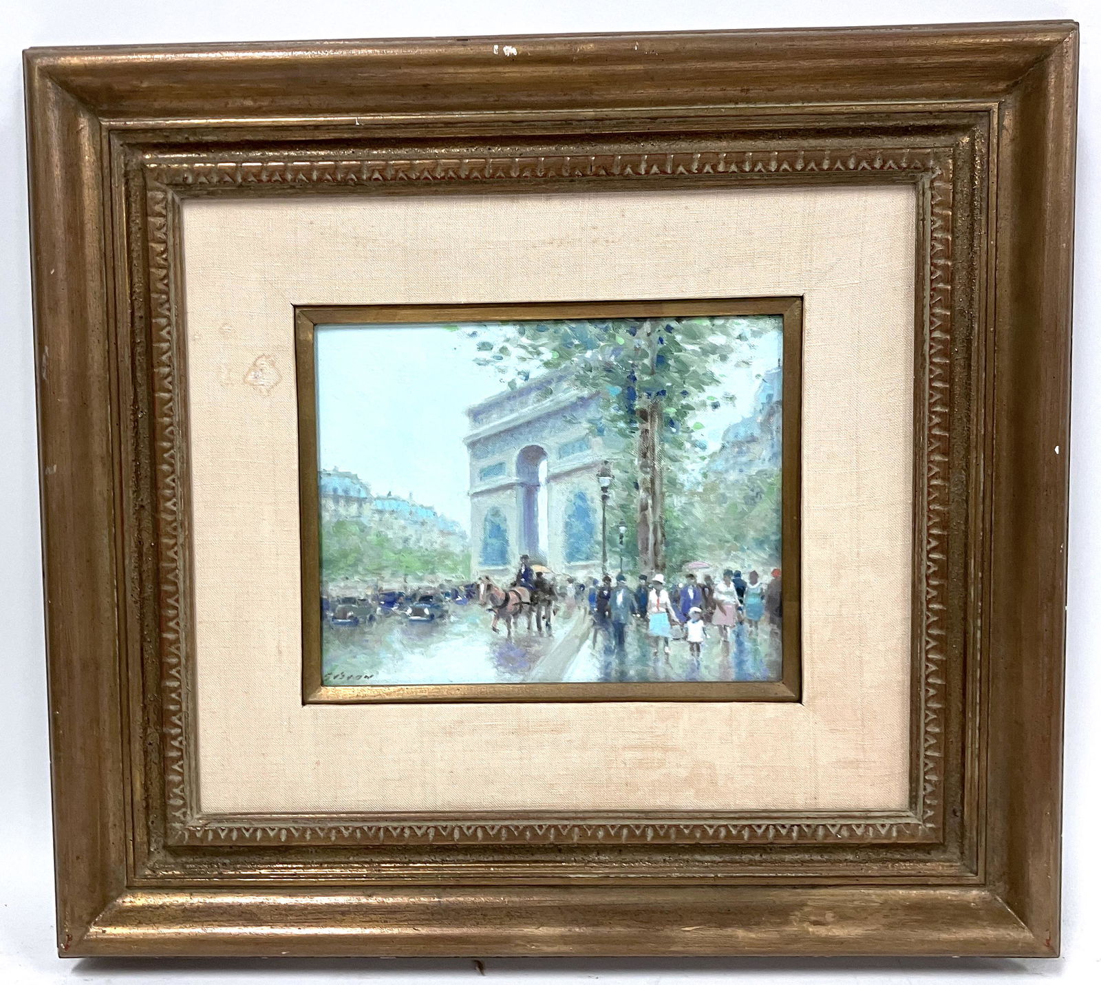 Gisson, Andre.Oil. Arc de Triomphe Sgd. (1 of 5)
