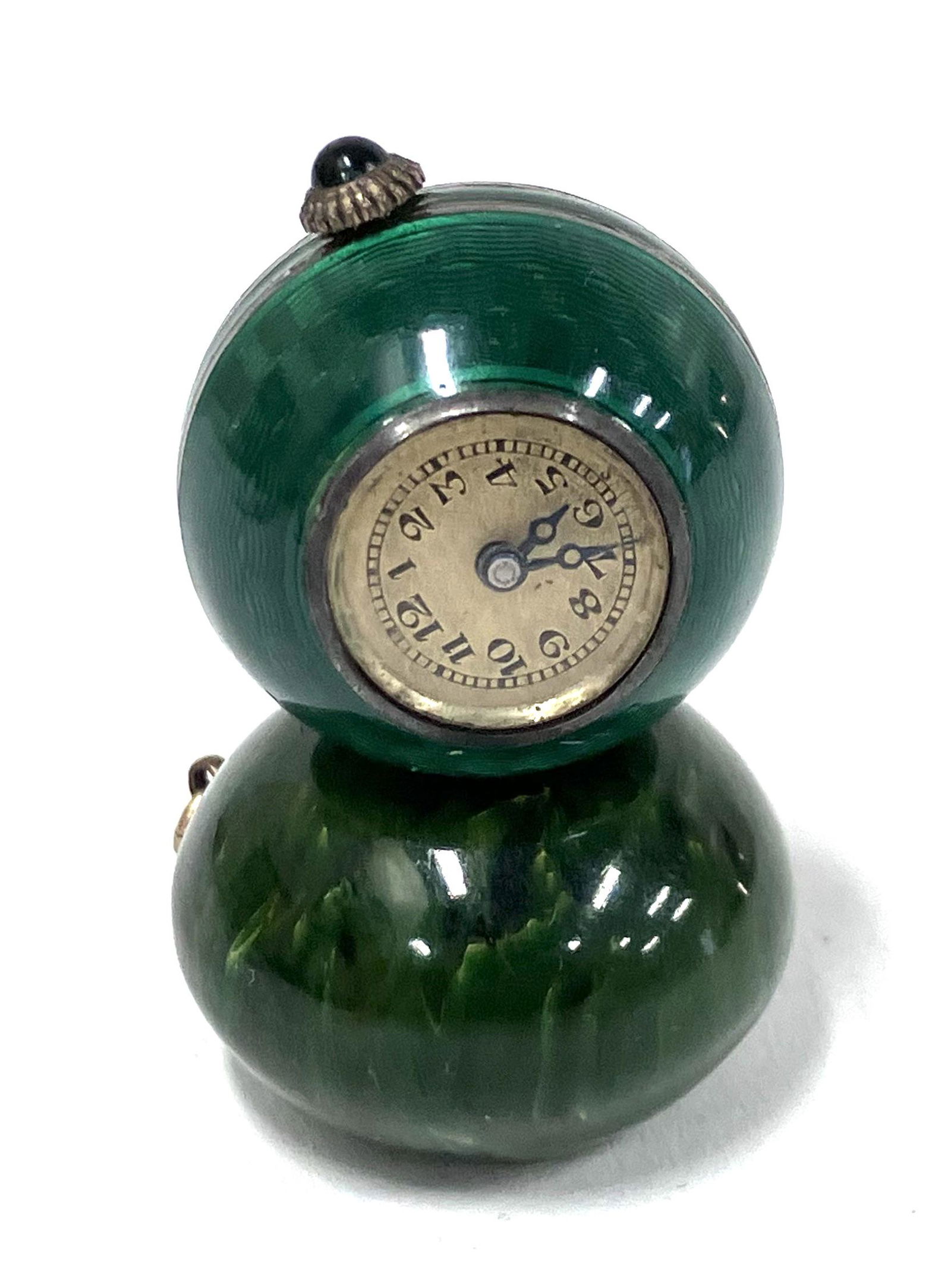 Enamel on Silver Pendant Watch & Snuff Bottle (1 of 4)