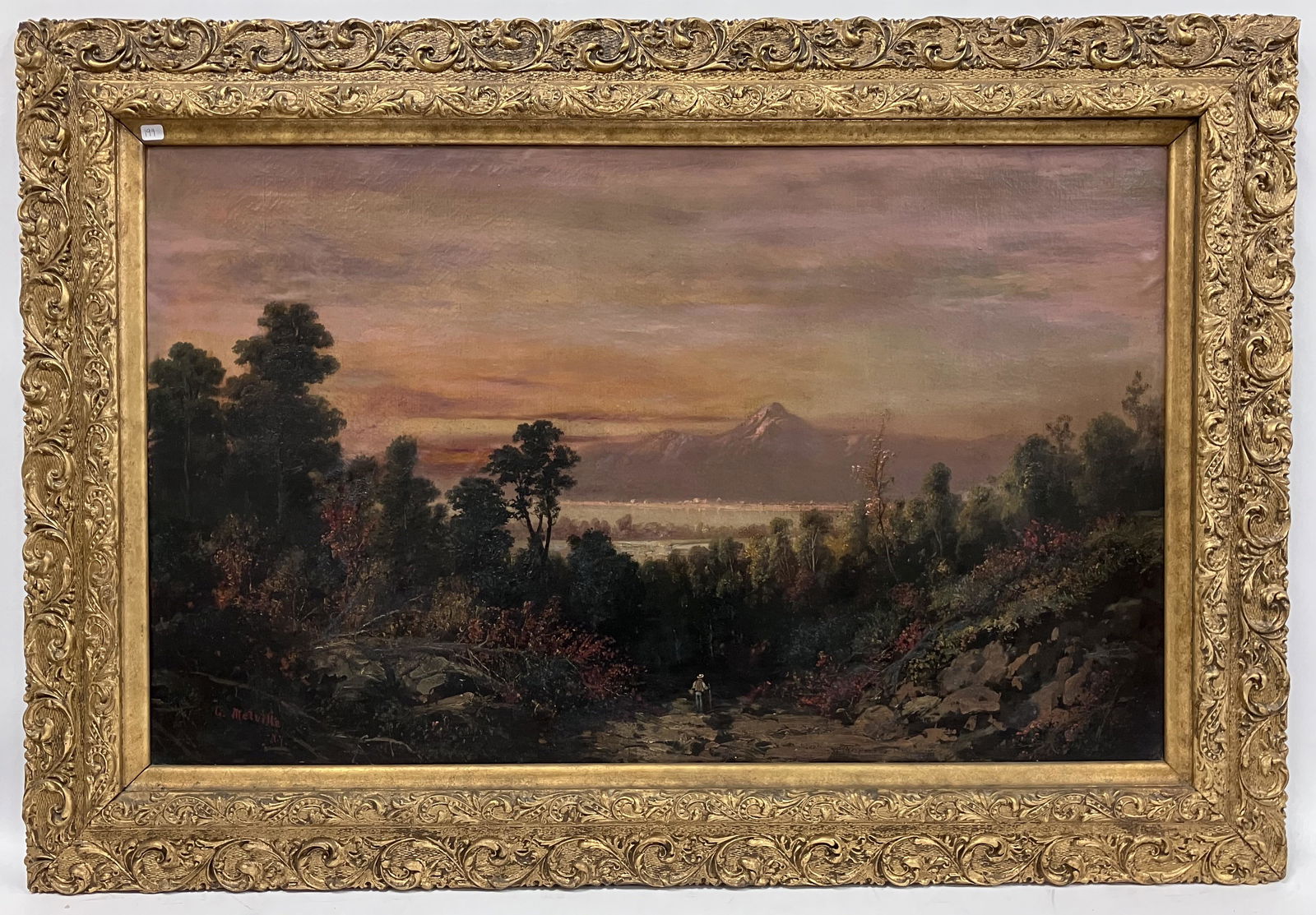 Hudson River Valley School Oil. Signed G Melville (1 of 3)