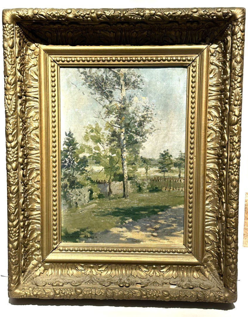 William Merritt Chase(attrib. to);  American Oil Kitchen Garden, Southampton Signed (1 of 8)