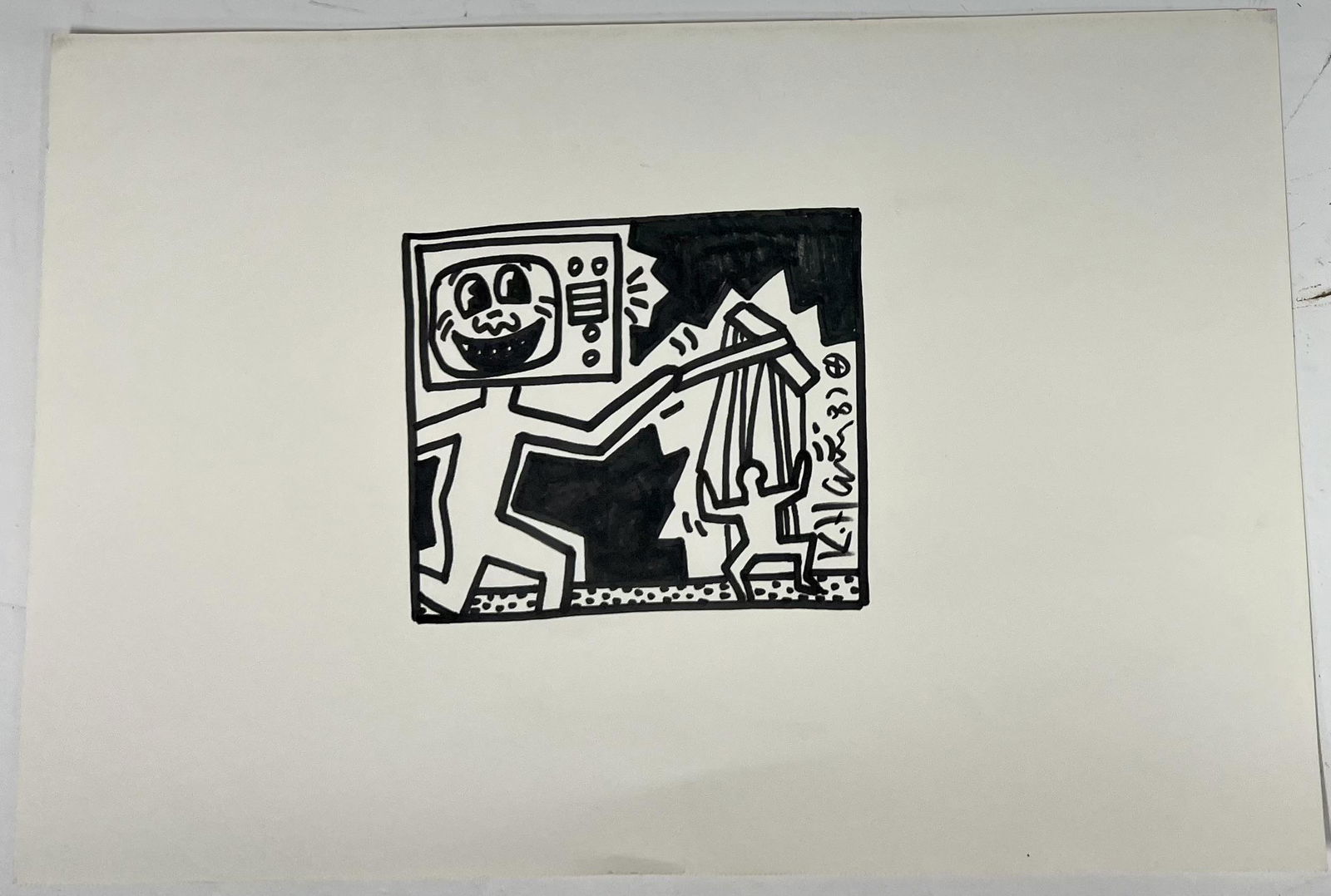 Keith Haring Ink Drawing (1 of 1)