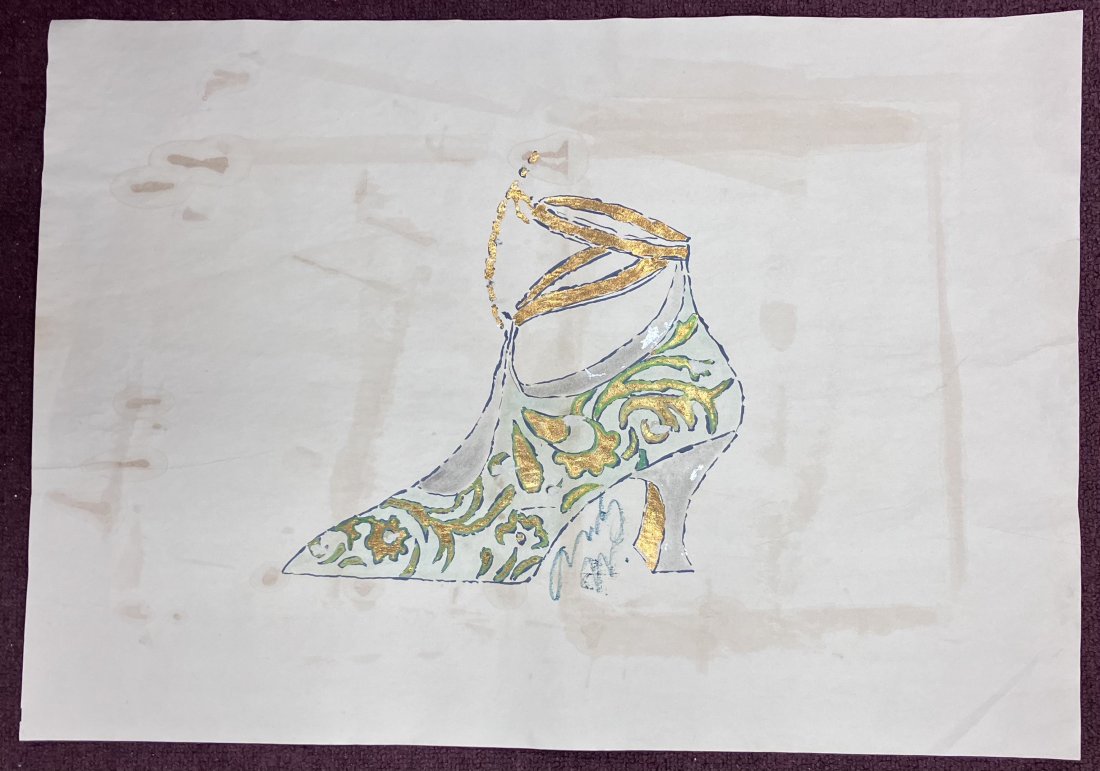 Andy Warhol Mixed Media Shoe: Size 17"H x 24"W