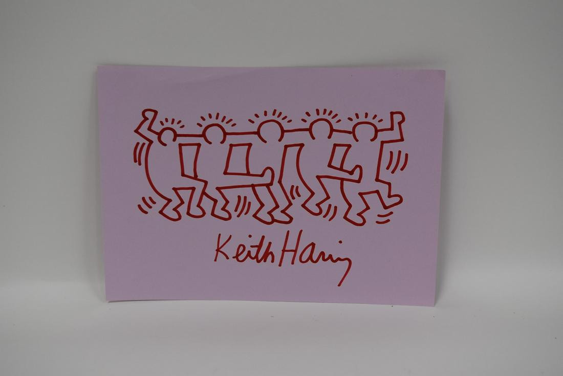 Keith Haring Ink Drawing Sgd (1 of 3)