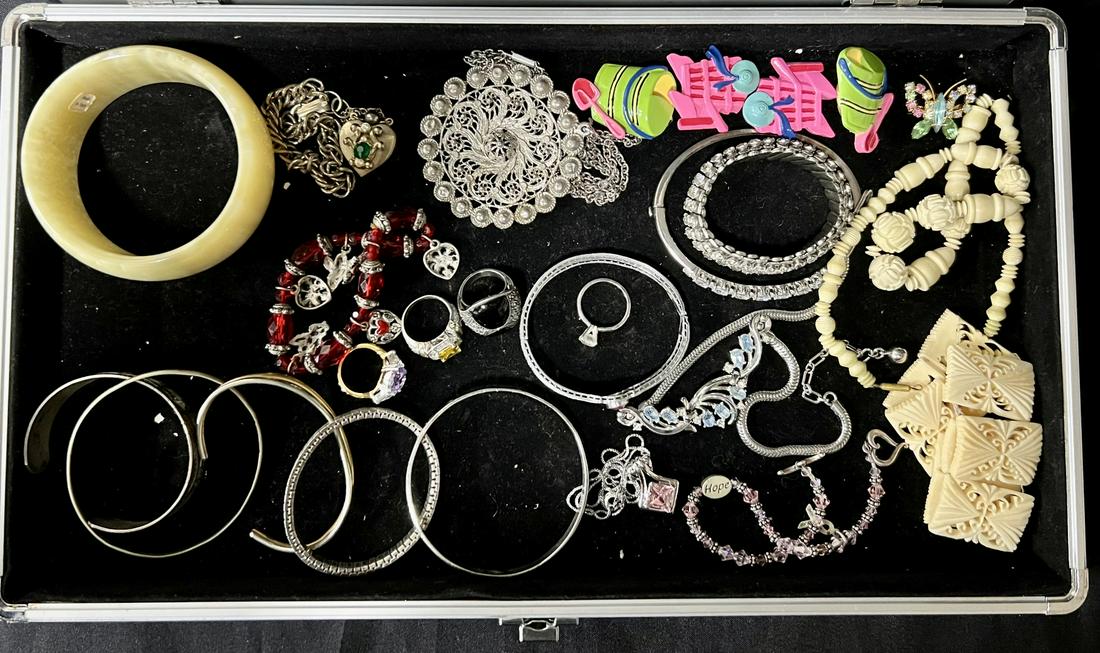 Vintage Costume Jewelry Inc. Sterling & Sgd. (25) (1 of 1)