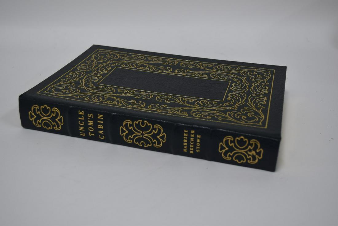 Uncle Tom's Cabin, Harriet Beecher Stowe; Easton Press: Blue leather bound, 1979. Most books in this collection are in Unused Condition. Some have minor flaws from sitting on book shelves that we'll show when photographing if significant enough.