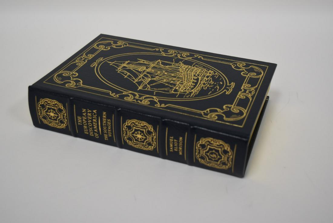 The European Discovery of America, The Southern Voyages, Samuel Eliot Morison; Easton Press: Blue leather bound, 1989. Most books in this collection are in Unused Condition. Some have minor flaws from sitting on book shelves that we'll show when photographing if significant enough.