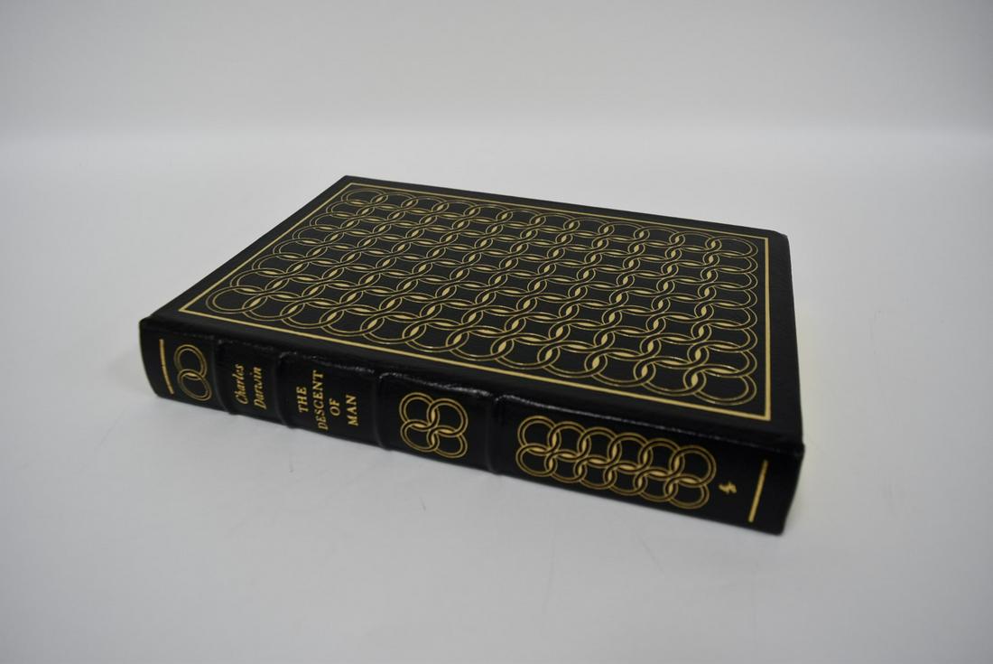 The Descent of Man, Charles Darwin; Easton Press: Black leather bound, 1979. Most books in this collection are in Unused Condition. Some have minor flaws from sitting on book shelves that we'll show when photographing if significant enough.