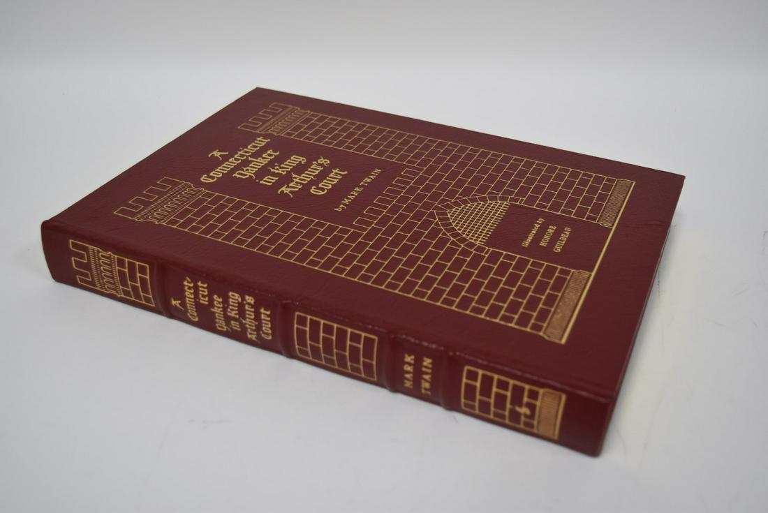 A Connecticut Yankee In King Arthur's Court, Mark Twain; Easton Press: Red leather bound, 1983. Most books in this collection are in Unused Condition. Some have minor flaws from sitting on book shelves that we'll show when photographing if significant enough.