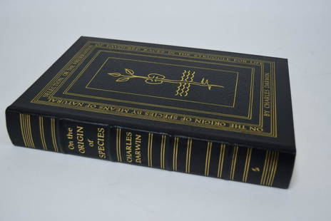 On The Origin Of Species, Charles Darwin; Easton Press: Green leather bound, 1976. Most books in this collection are in Unused Condition. Some have minor flaws from sitting on book shelves that we'll show when photographing if significant enough.