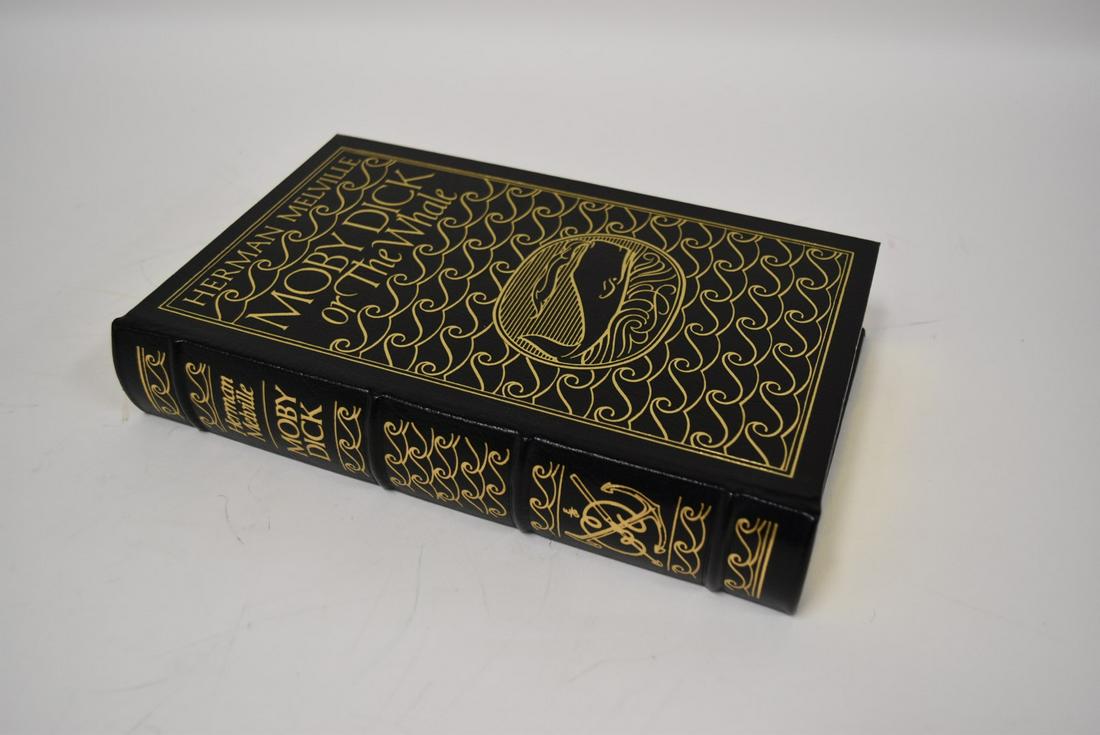 Moby Dick, Herman Melville; Easton Press: Black leather bound, 1977. Most books in this collection are in Unused Condition. Some have minor flaws from sitting on book shelves that we'll show when photographing if significant enough.